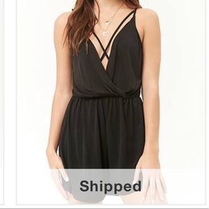 Black Strappy Romper
